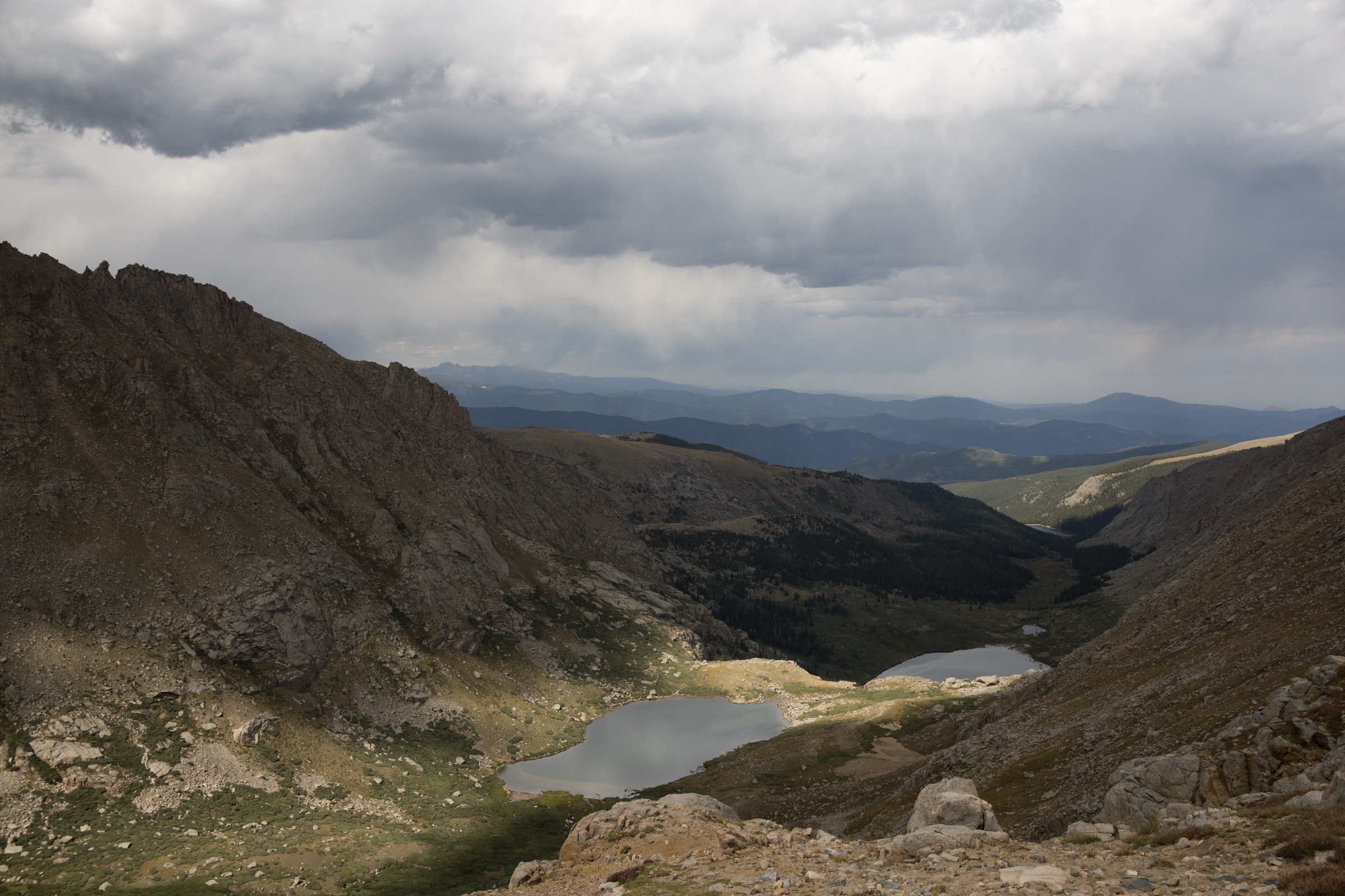 Chicago Lakes basin under Mount Blue Sky and Mount Warren, Front Range, Colorado