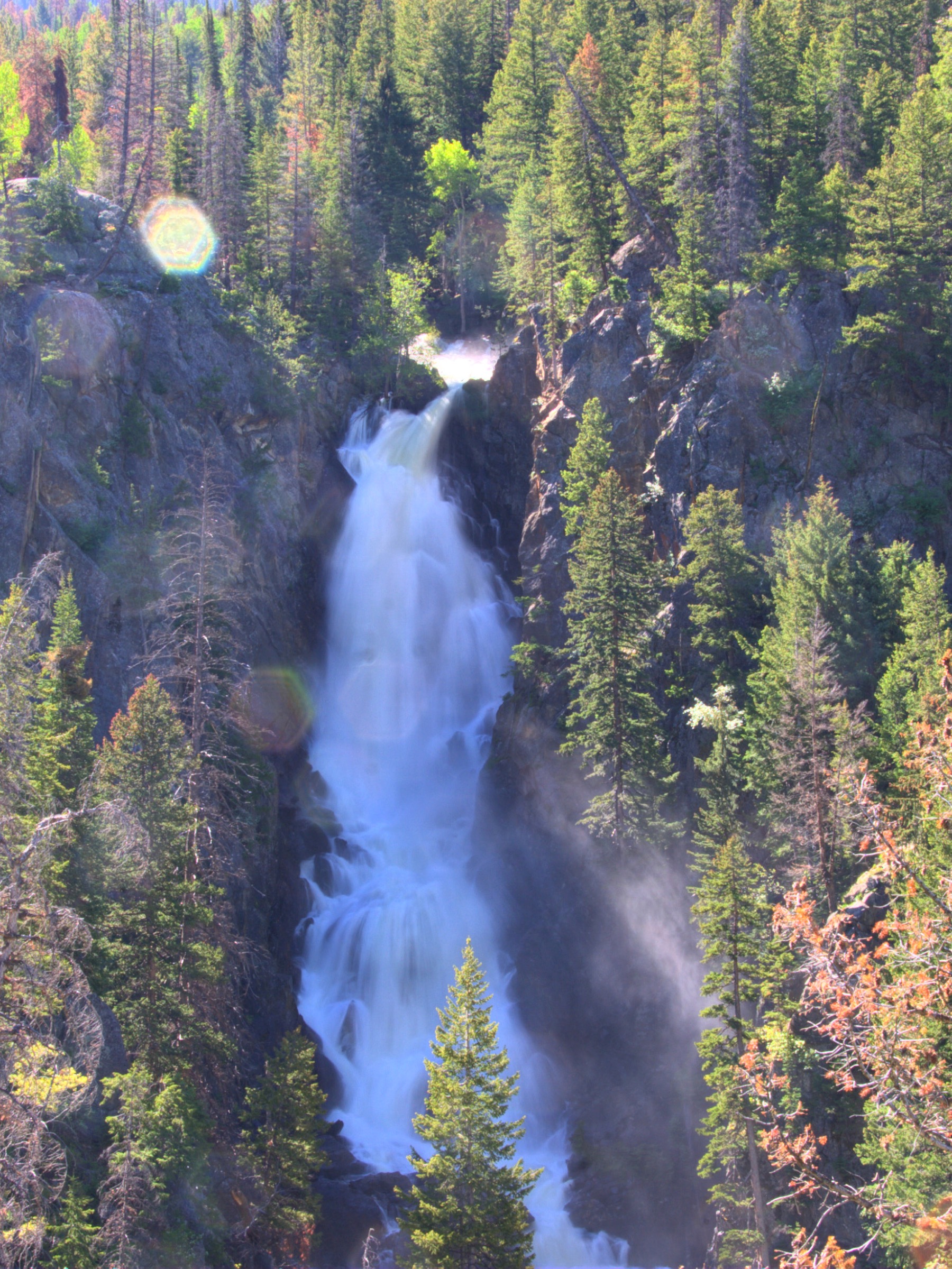 The 85-metre main drop of Fish Creek Falls above Steamboat Springs