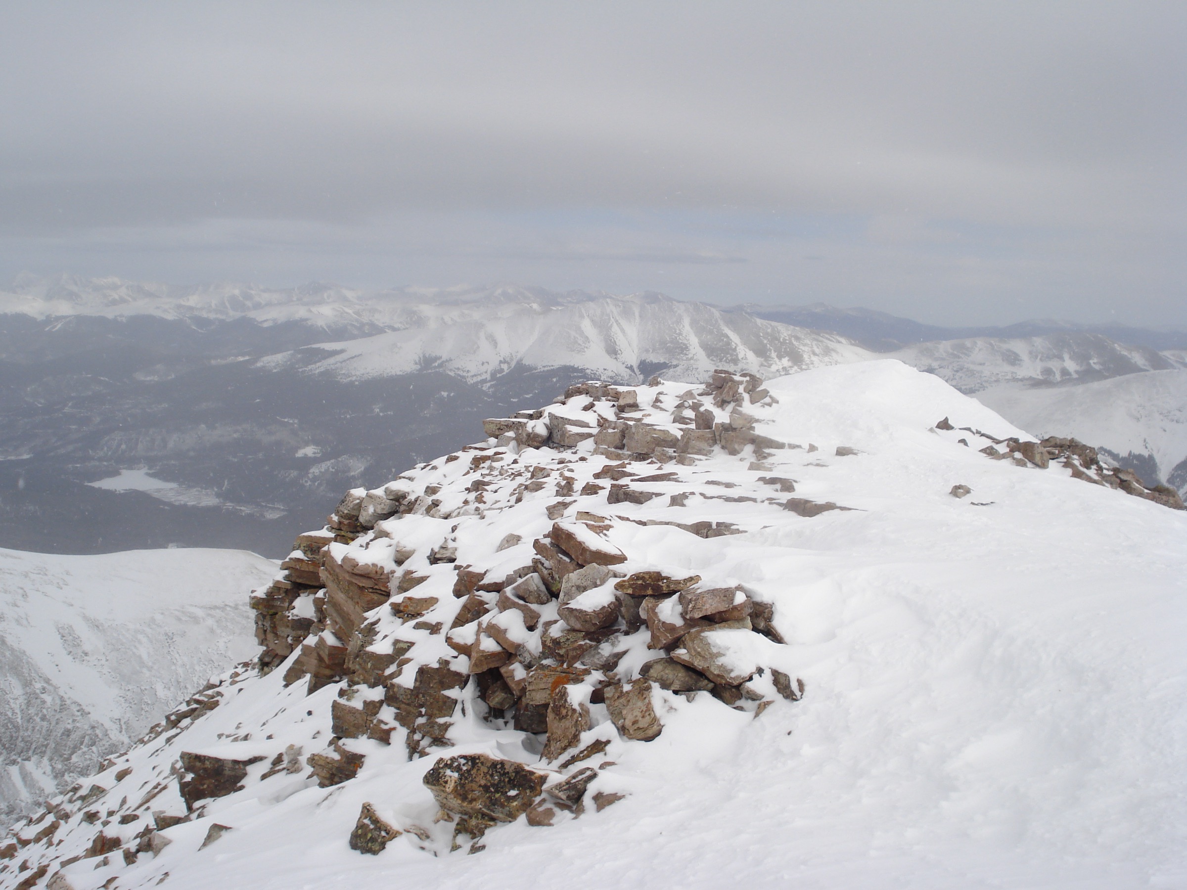 View from the summit of Quandary Peak looking out over the surrounding Colorado high country