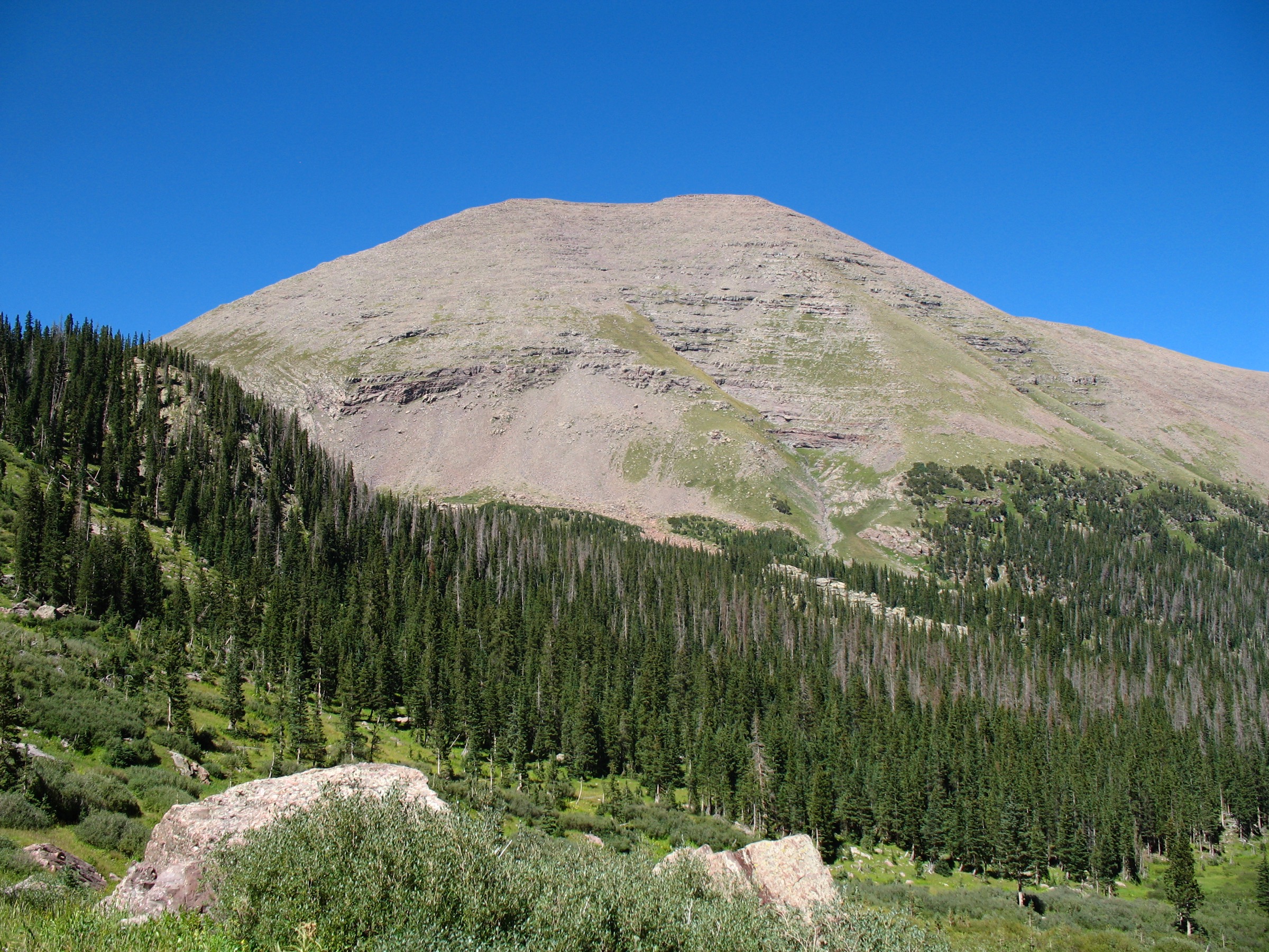 Humboldt Peak seen from near the South Colony Lakes trailhead on Forest Service Road 120