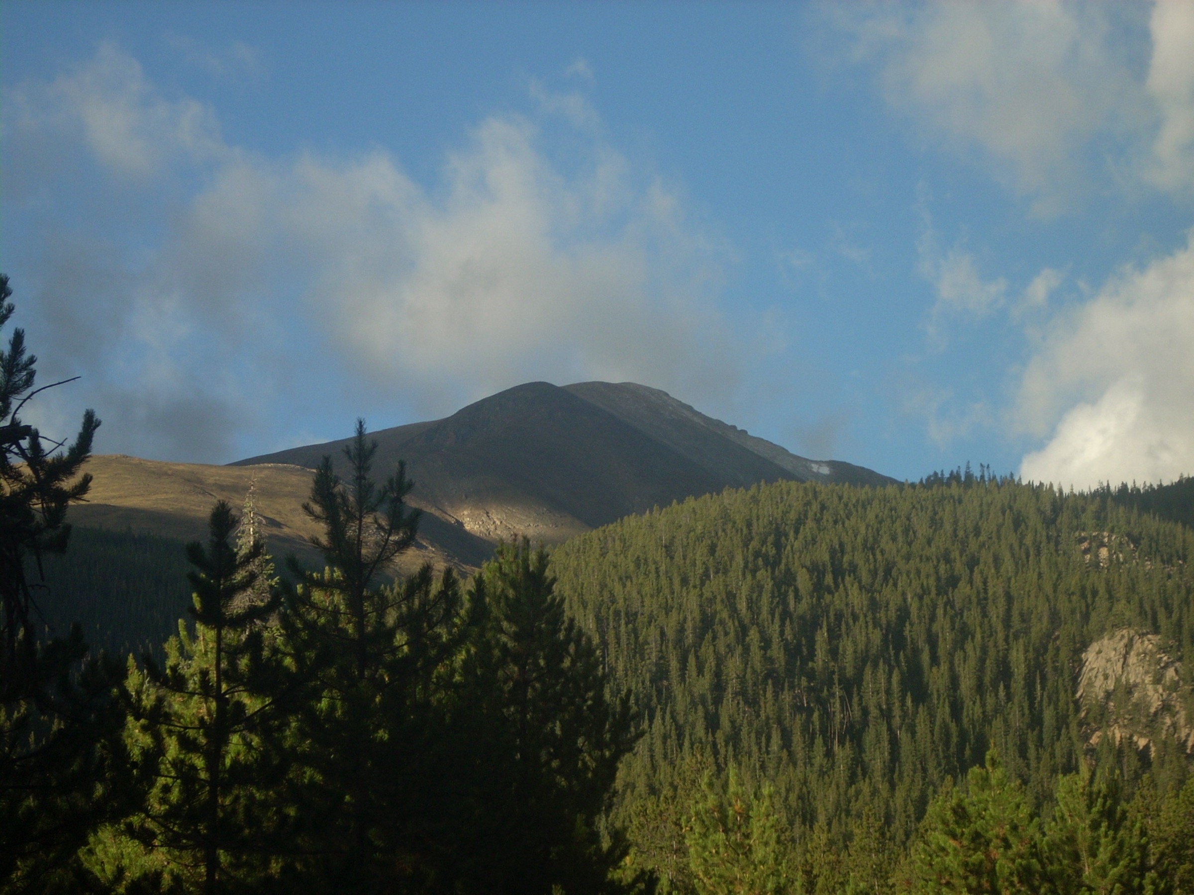 The Northeast Ridge of Mount Elbert above treeline, with the Sawatch Range behind