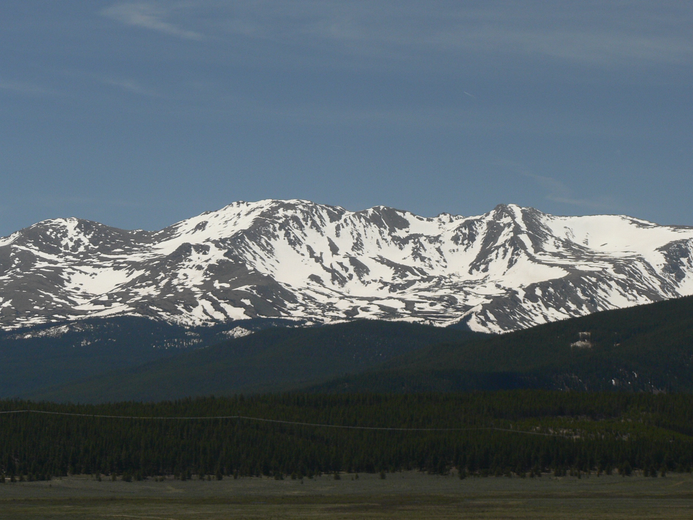 Mount Massive seen from the south, showing the long summit ridge