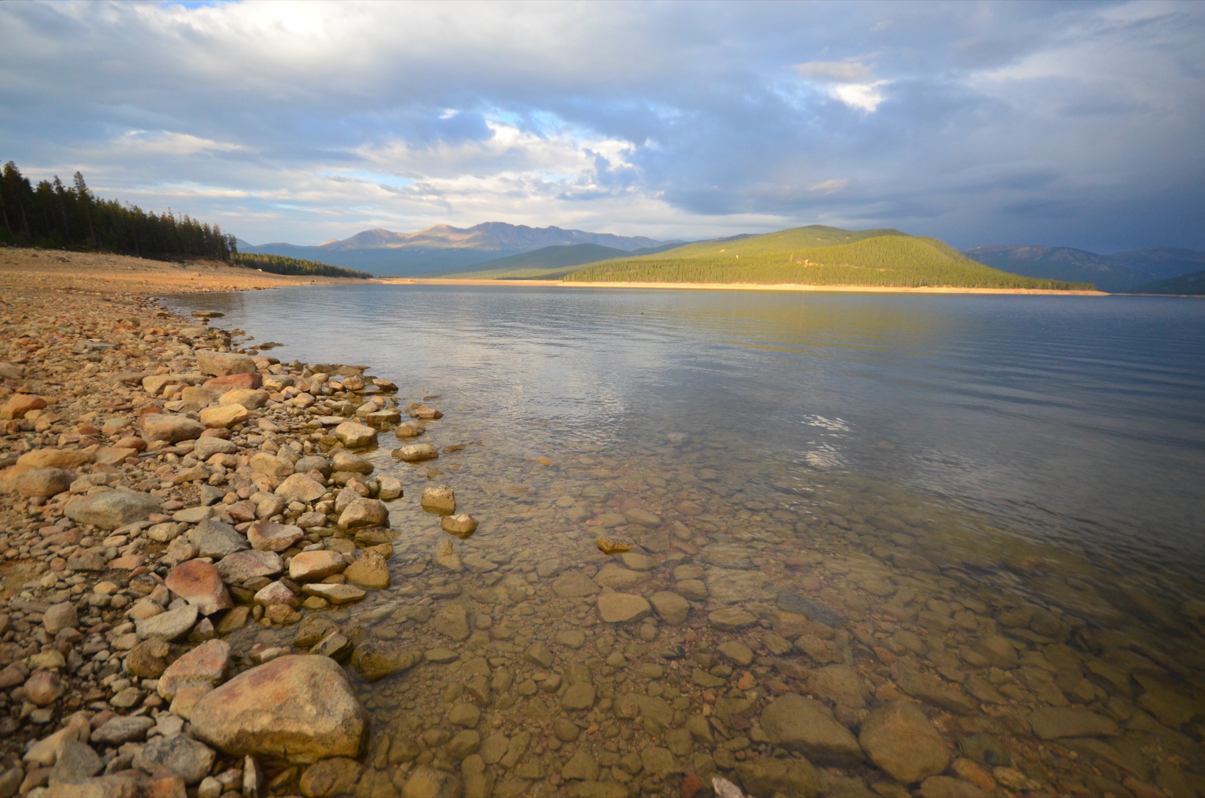 Sunrise over Turquoise Lake near Leadville, the basin shared with the Timberline Lake Trailhead