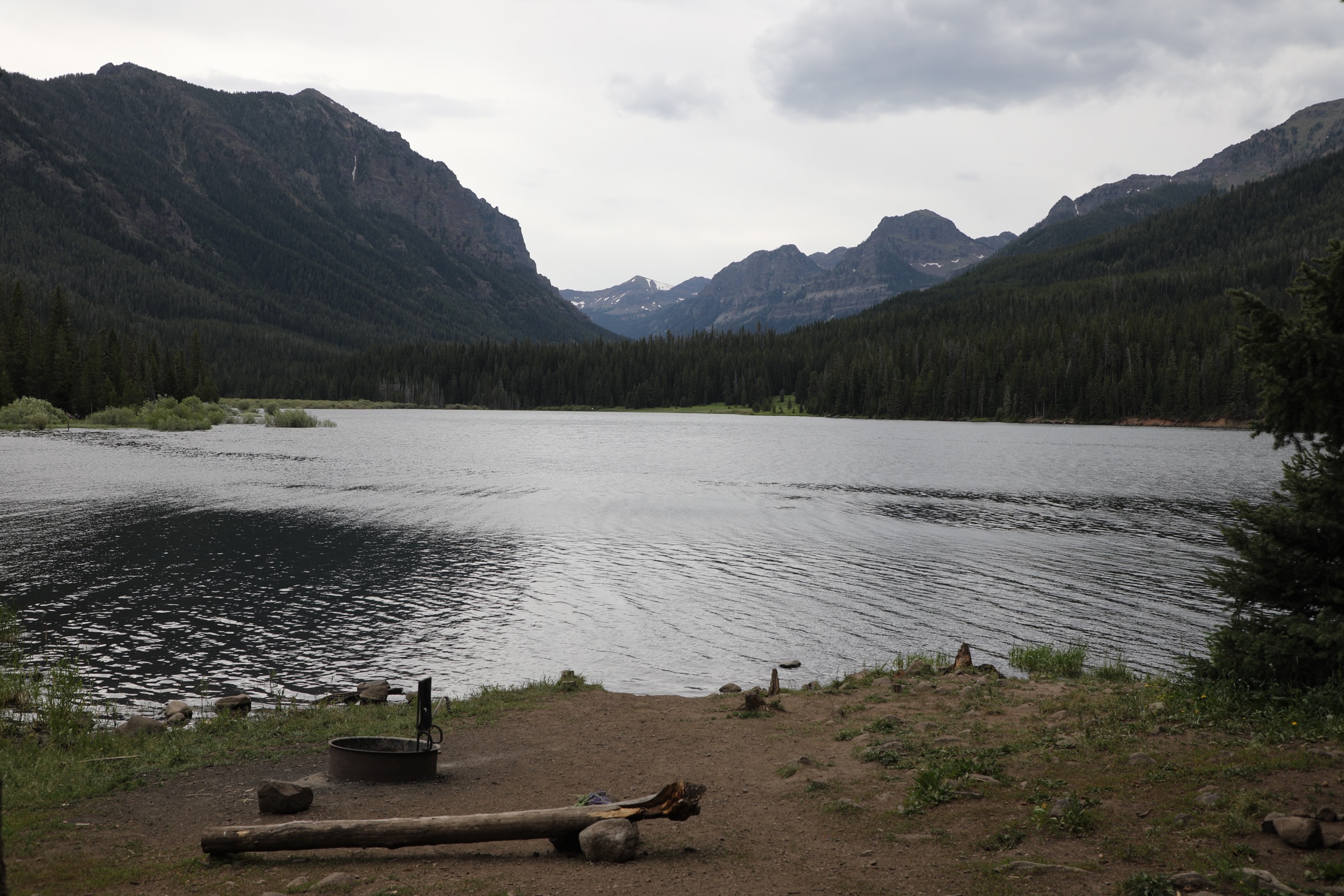 Day-use area on Hyalite Reservoir, Custer Gallatin National Forest