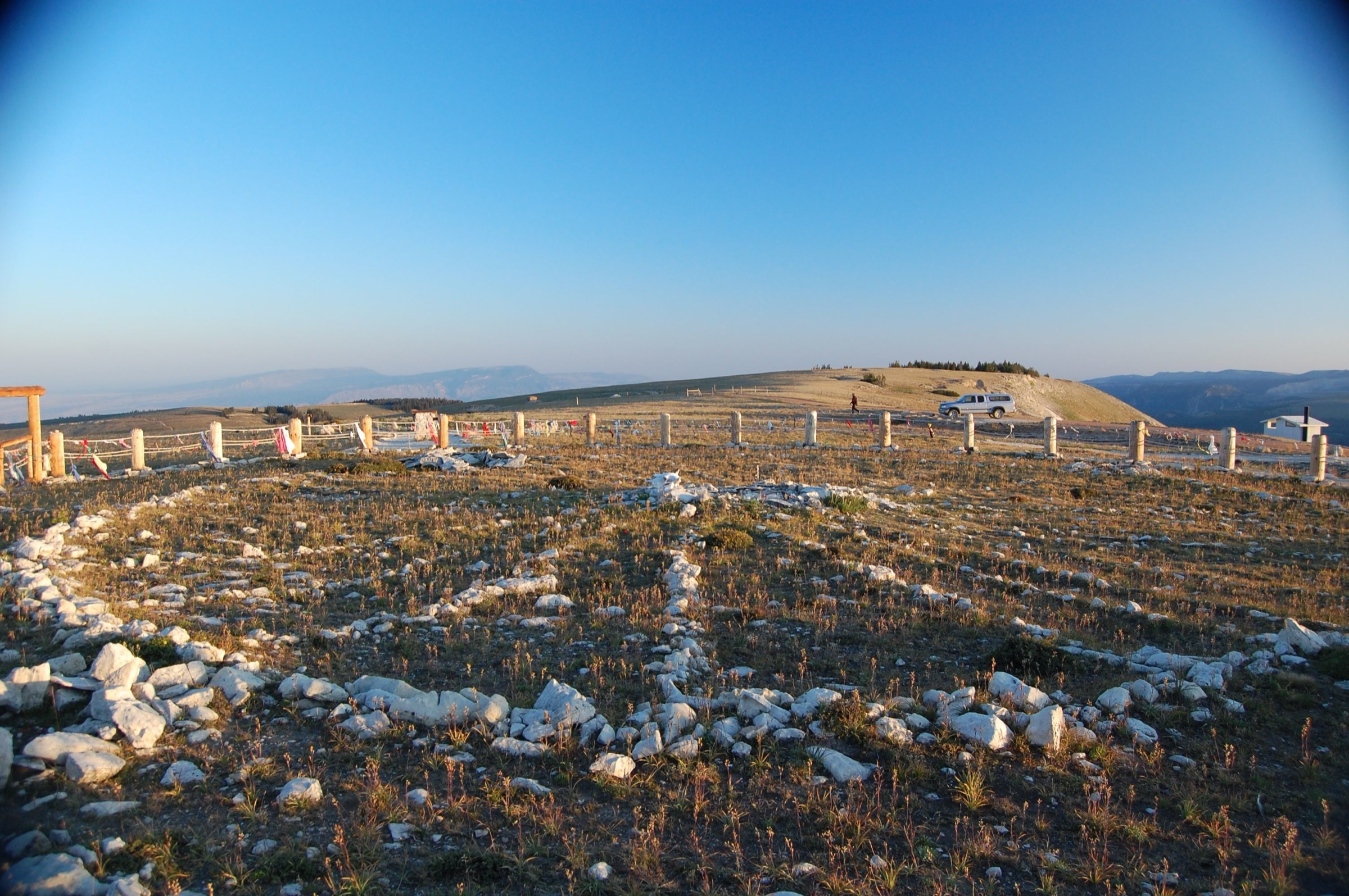 Bighorn Medicine Wheel viewed from the north, on Medicine Mountain