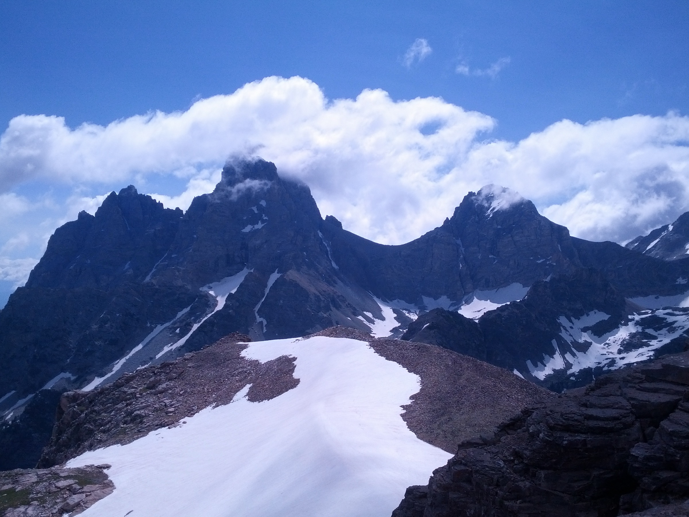 Grand, Middle et South Teton vus depuis Table Rock sur le versant ouest de la Teton Range