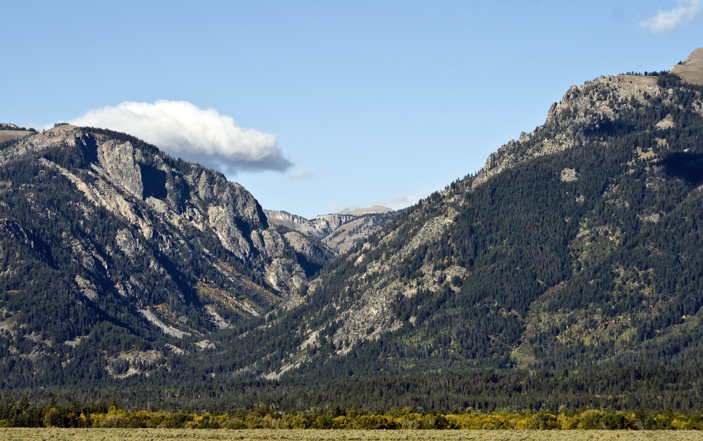 Granite Canyon in Grand Teton National Park, Wyoming