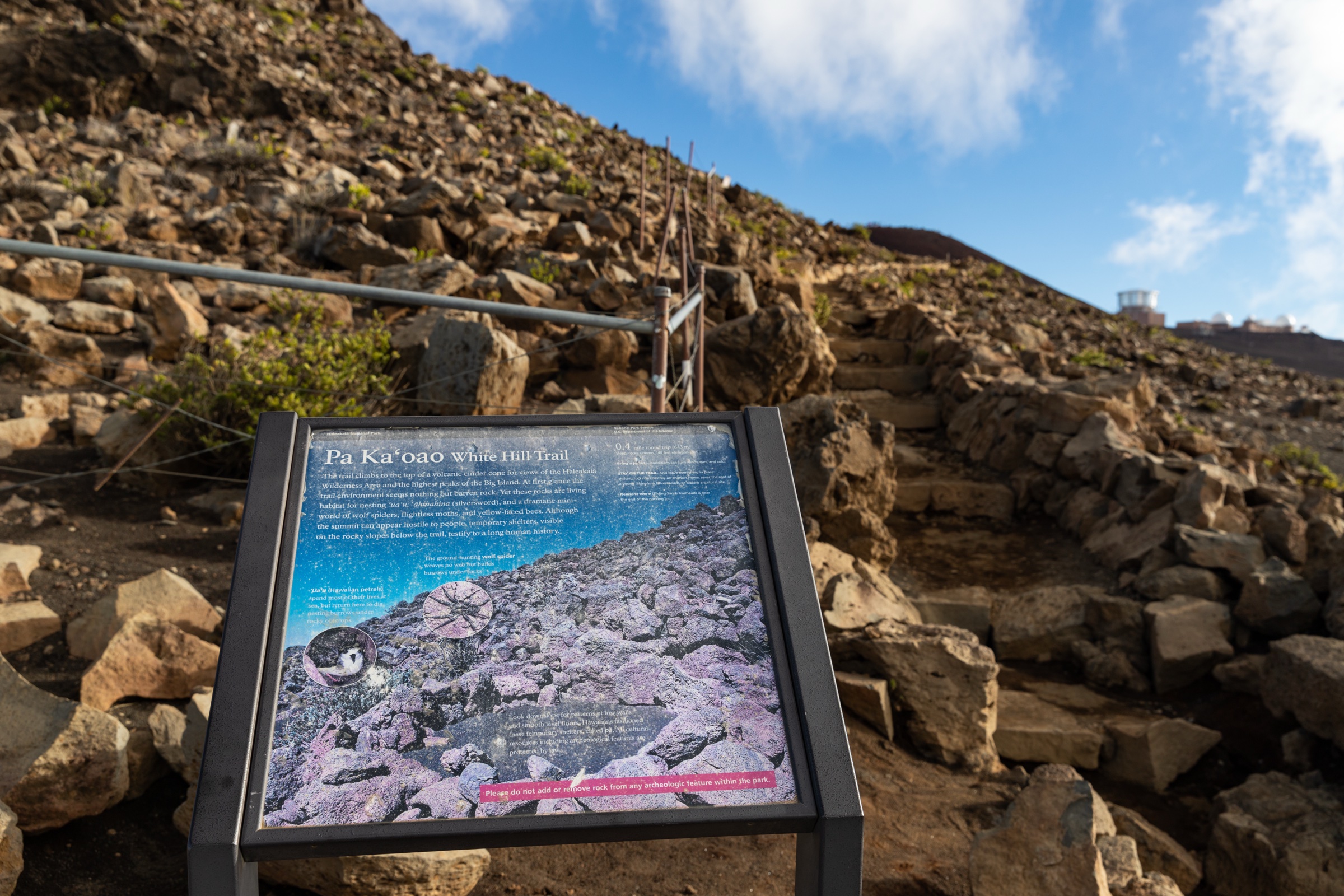 View from the Pā Kaʻoao / White Hill Trail above Haleakalā crater
