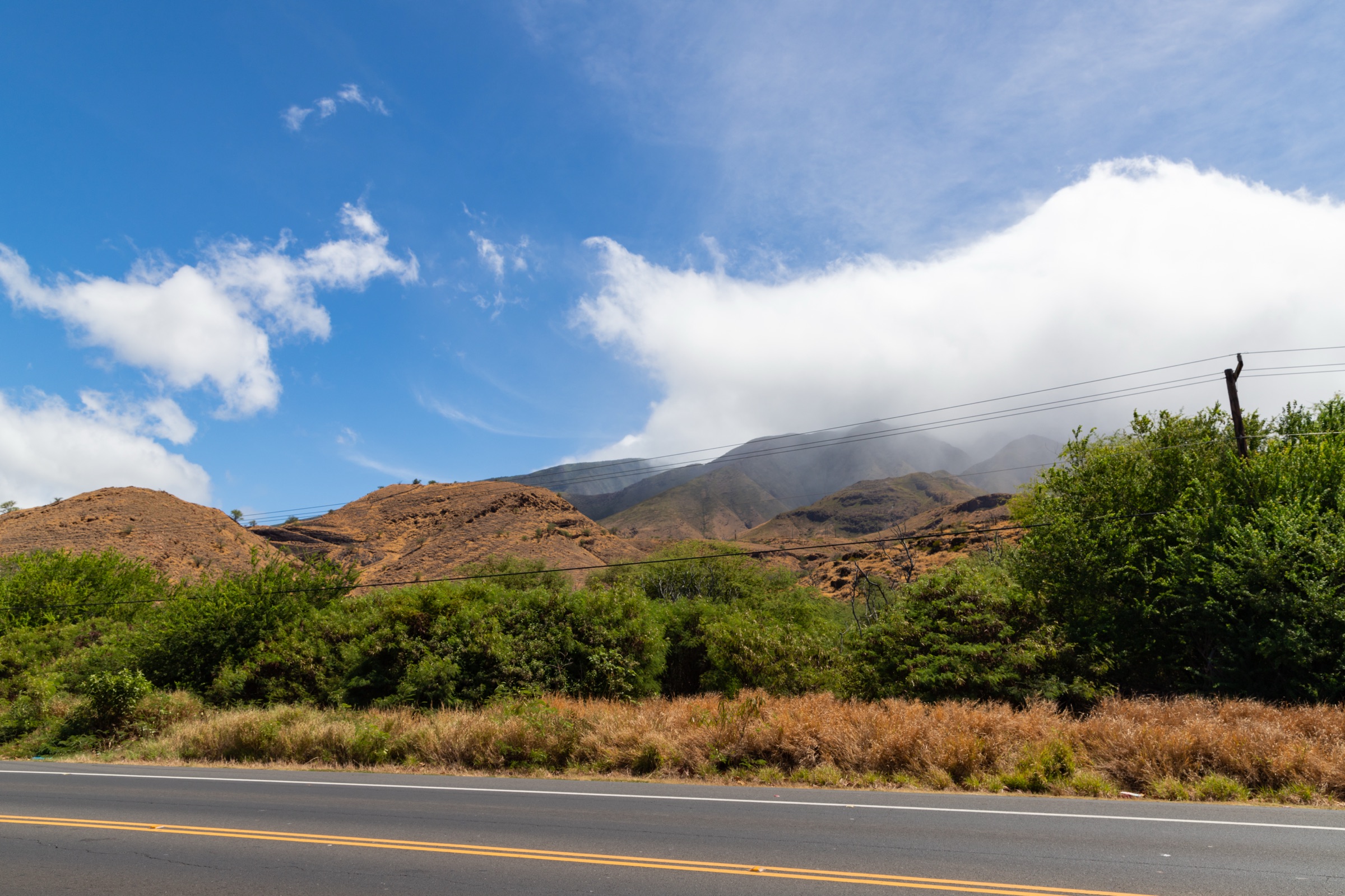 The West Maui Mountains seen from above the Kapalua coast, Maui