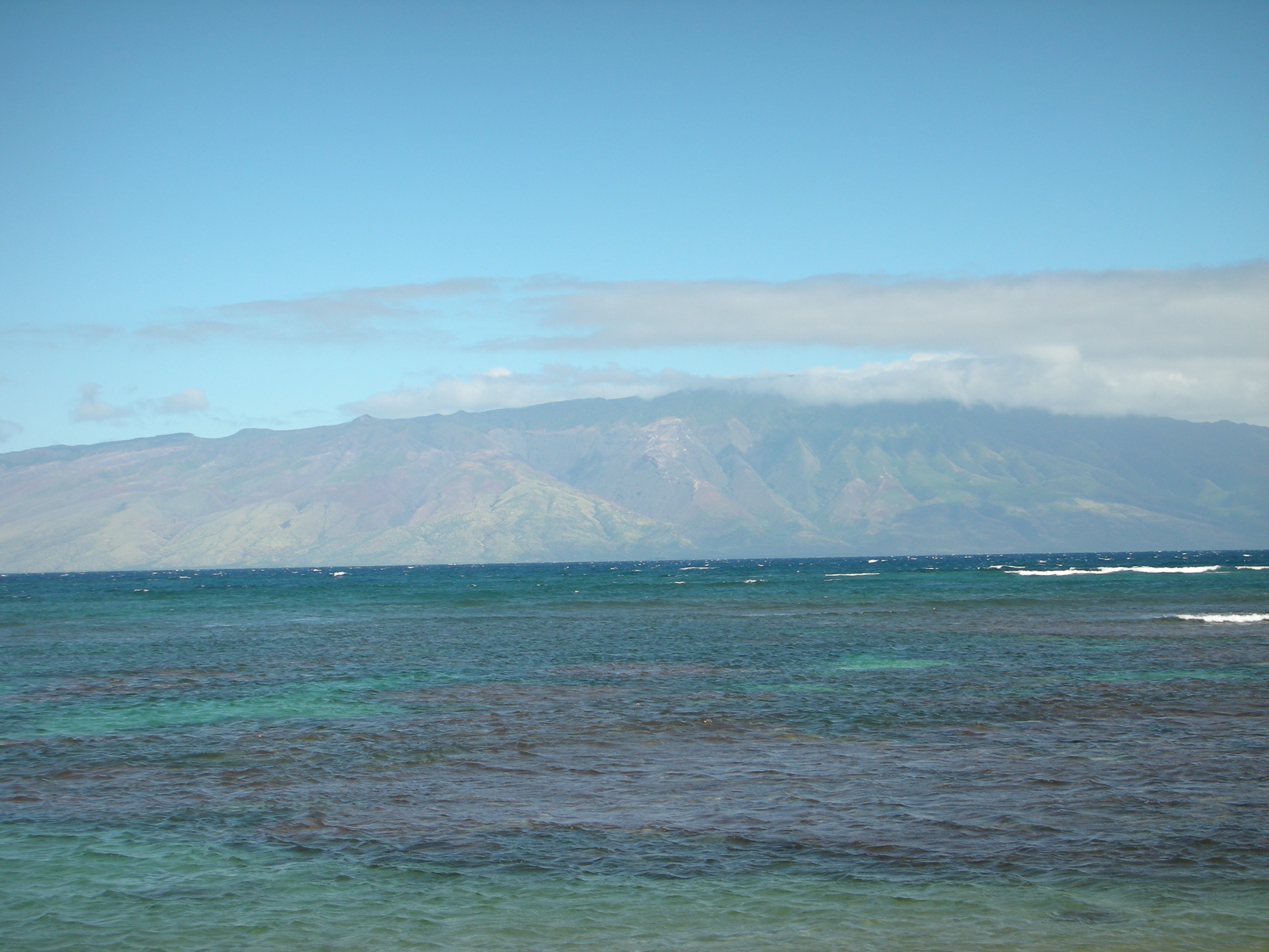 View across the Kalohi Channel from Lānaʻi's northern ridge toward Molokaʻi