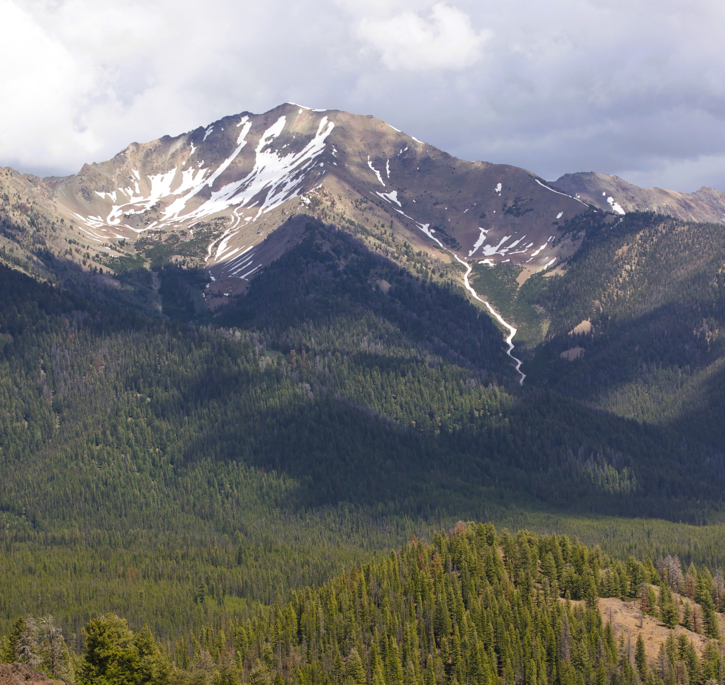 West aspect of Galena Peak in the Boulder Mountains of Idaho