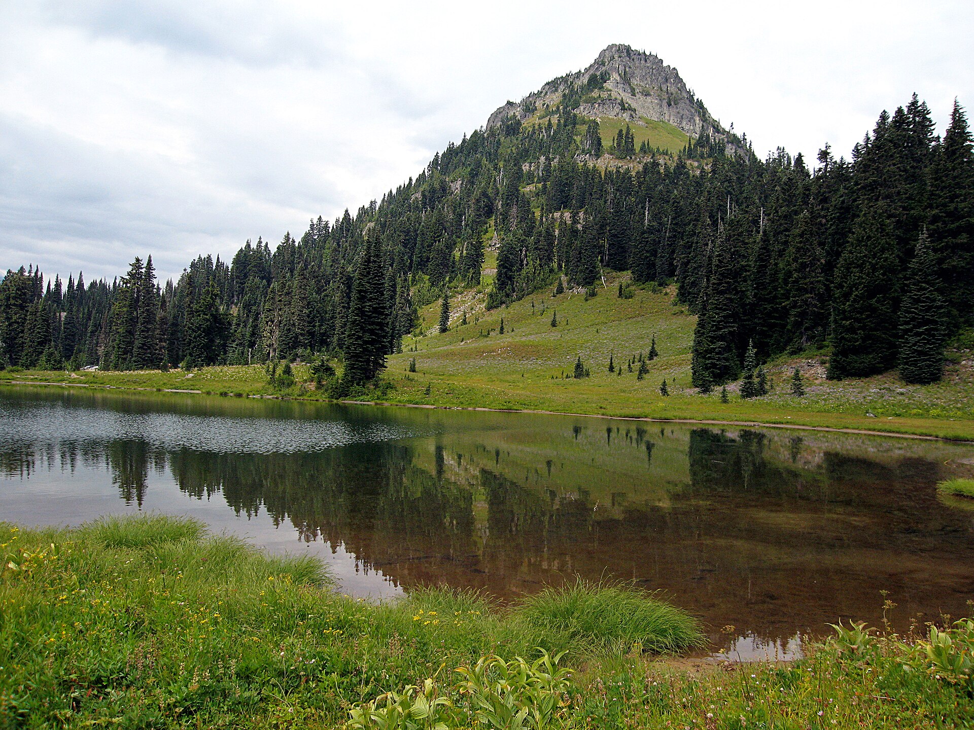 Tipsoo Lake and Yakima Peak at Chinook Pass