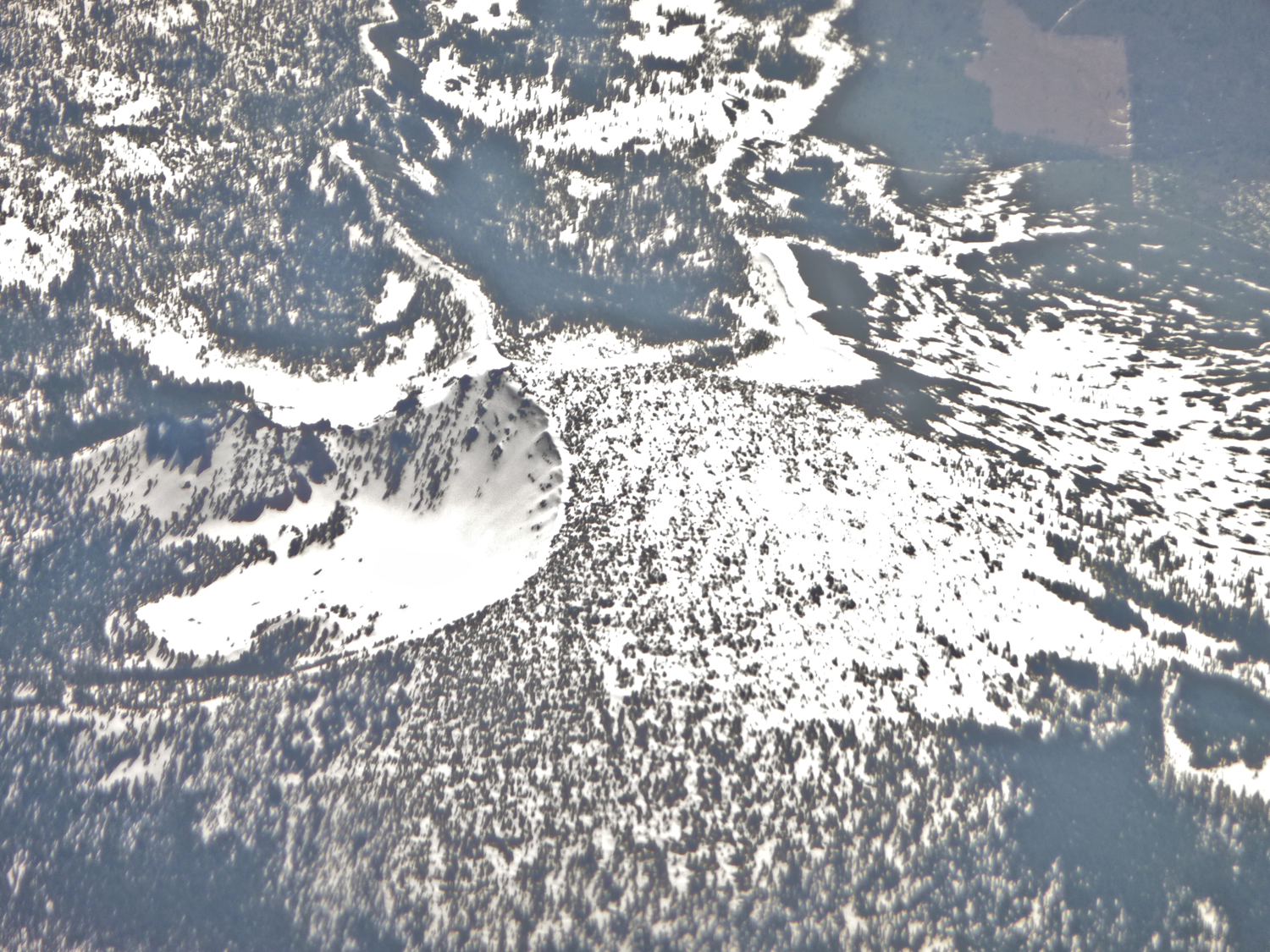 Aerial view of Aspen Butte in the Mountain Lakes Wilderness