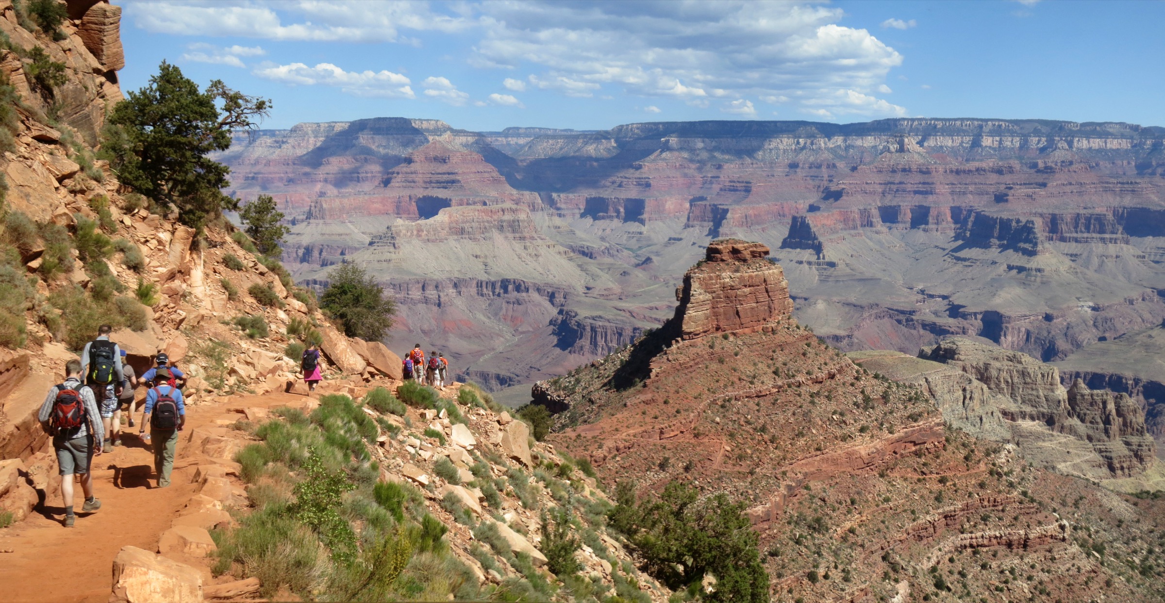 Randonneurs descendant le South Kaibab Trail, Grand Canyon National Park