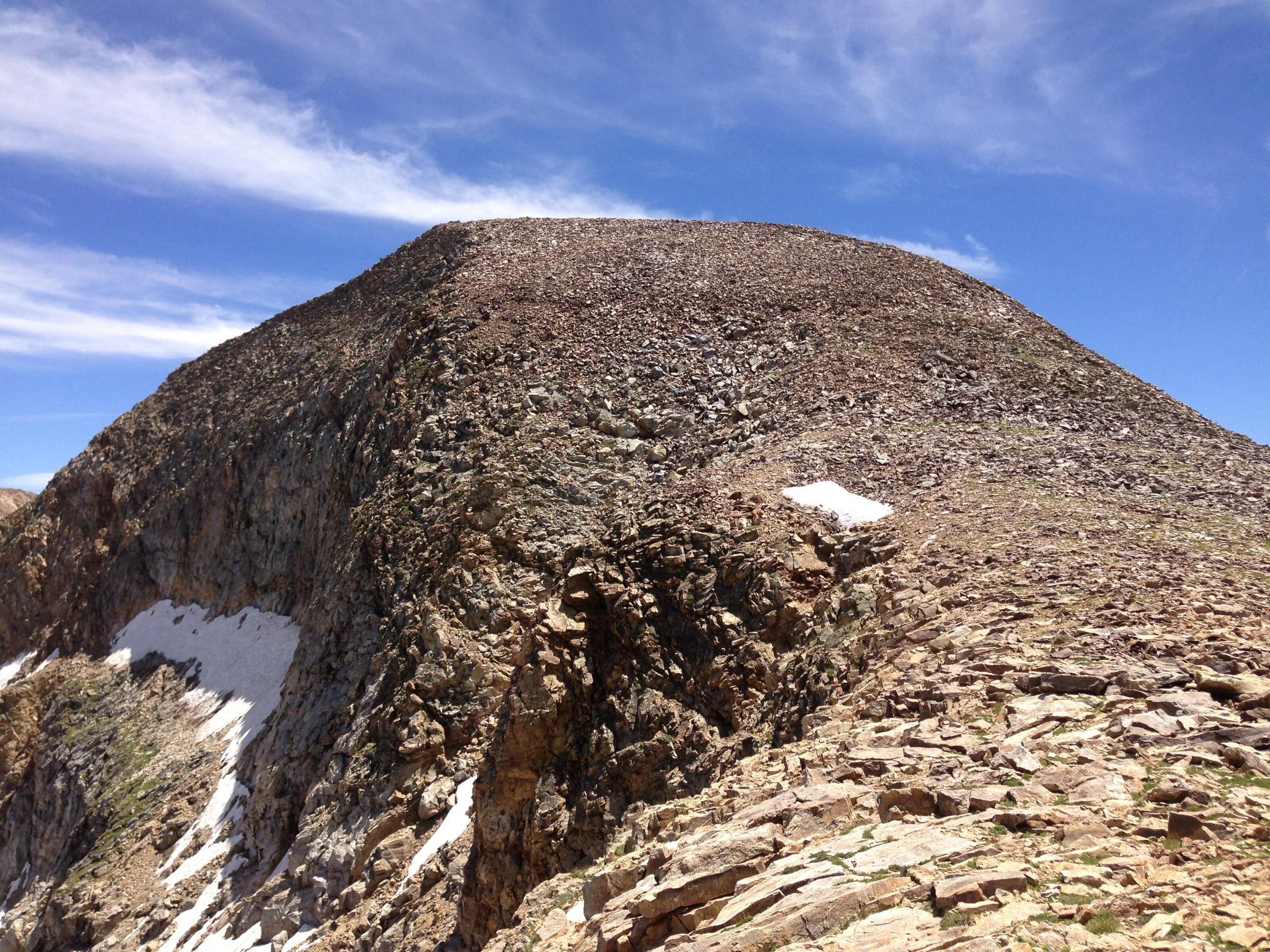 Ruby Dome vu depuis le col juste au nord-ouest du sommet, Ruby Mountains, Nevada