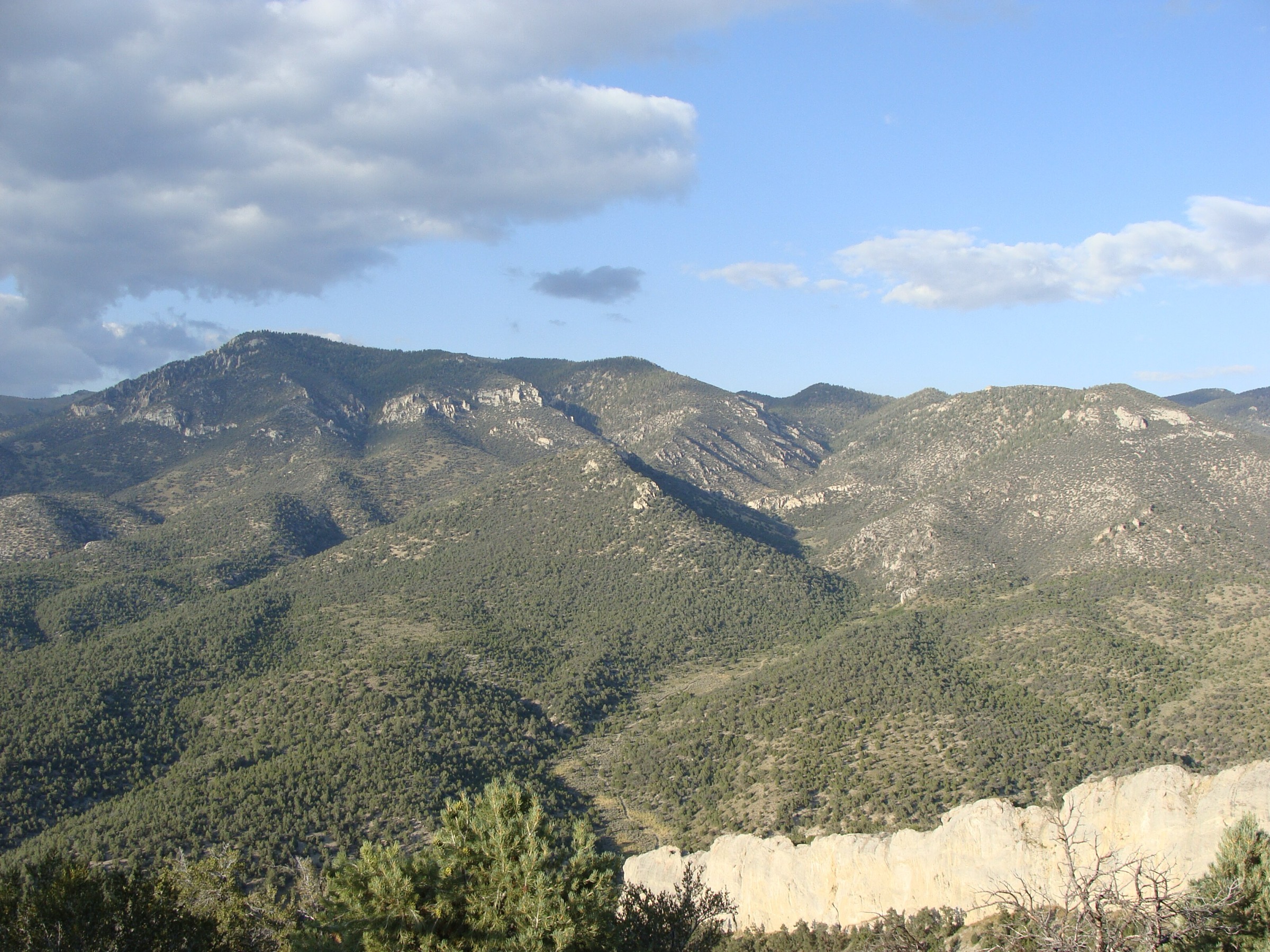 La Schell Creek Range vue de l'autre côté de Cave Lake dans le Cave Lake State Park, Nevada