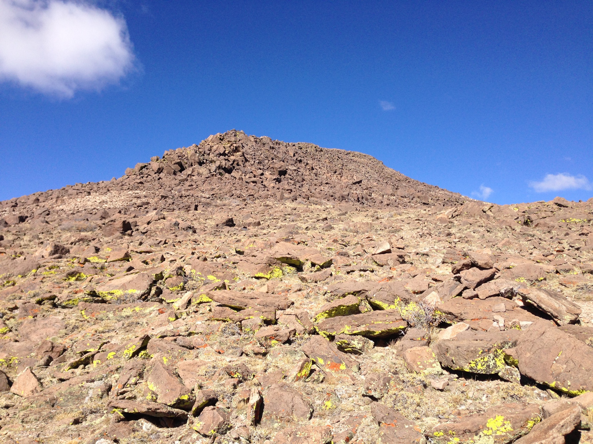 View northwest toward the south summit of Mount Jefferson from the trail out of Jefferson Summit