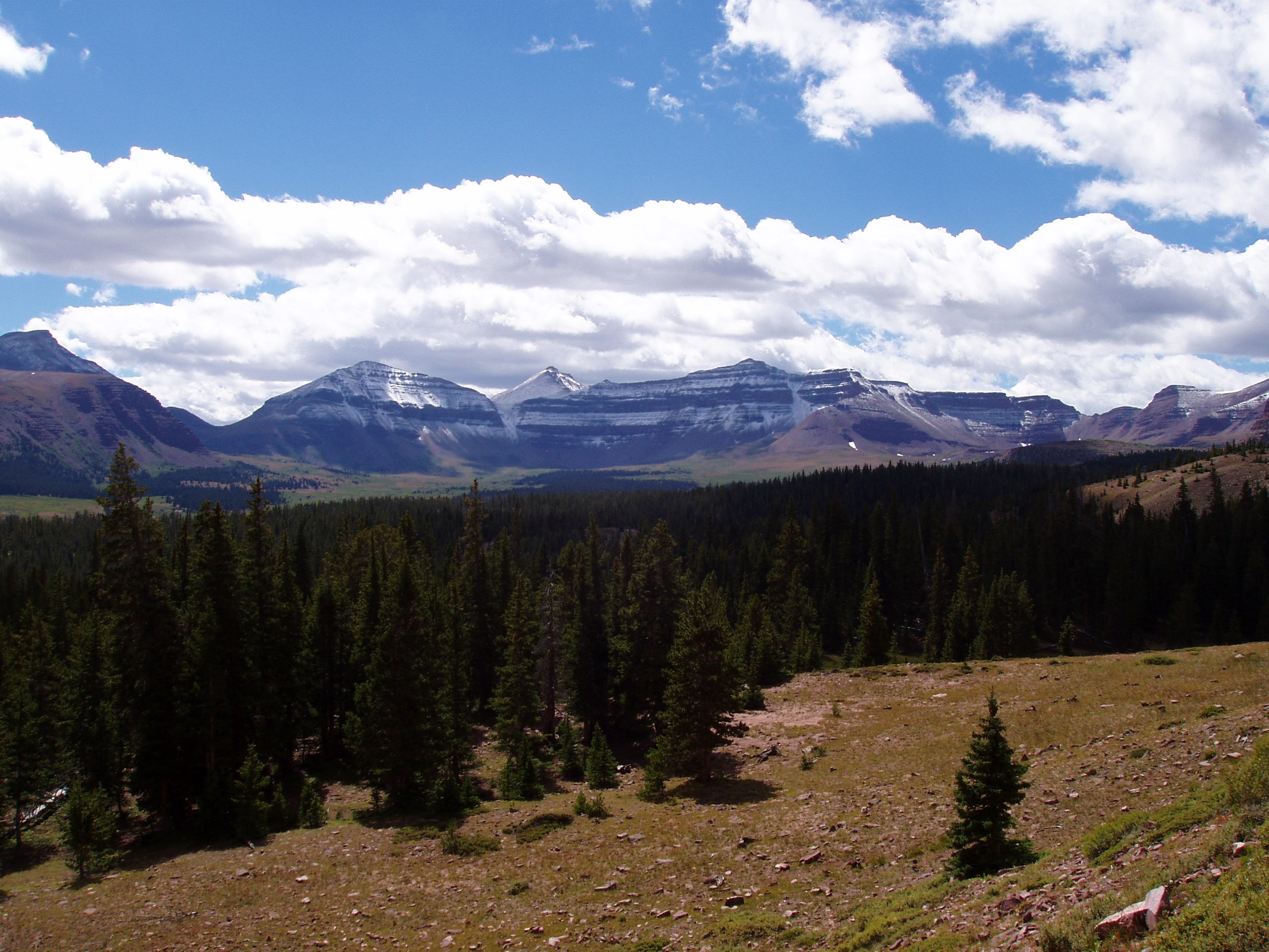 Kings Peak au-dessus du Henrys Fork Basin dans la High Uintas Wilderness