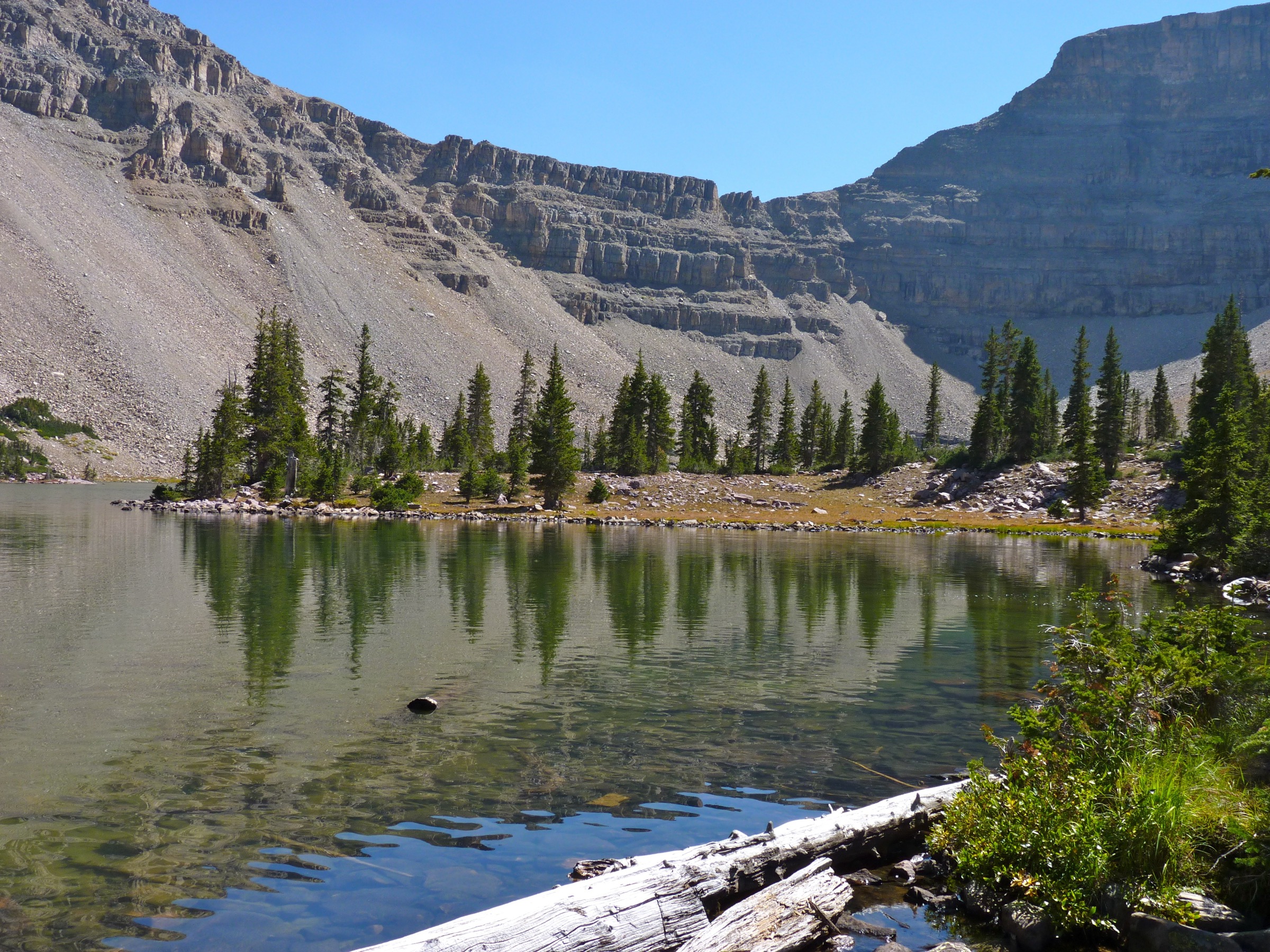 Reflections on Amethyst Lake in the High Uintas Wilderness, Utah
