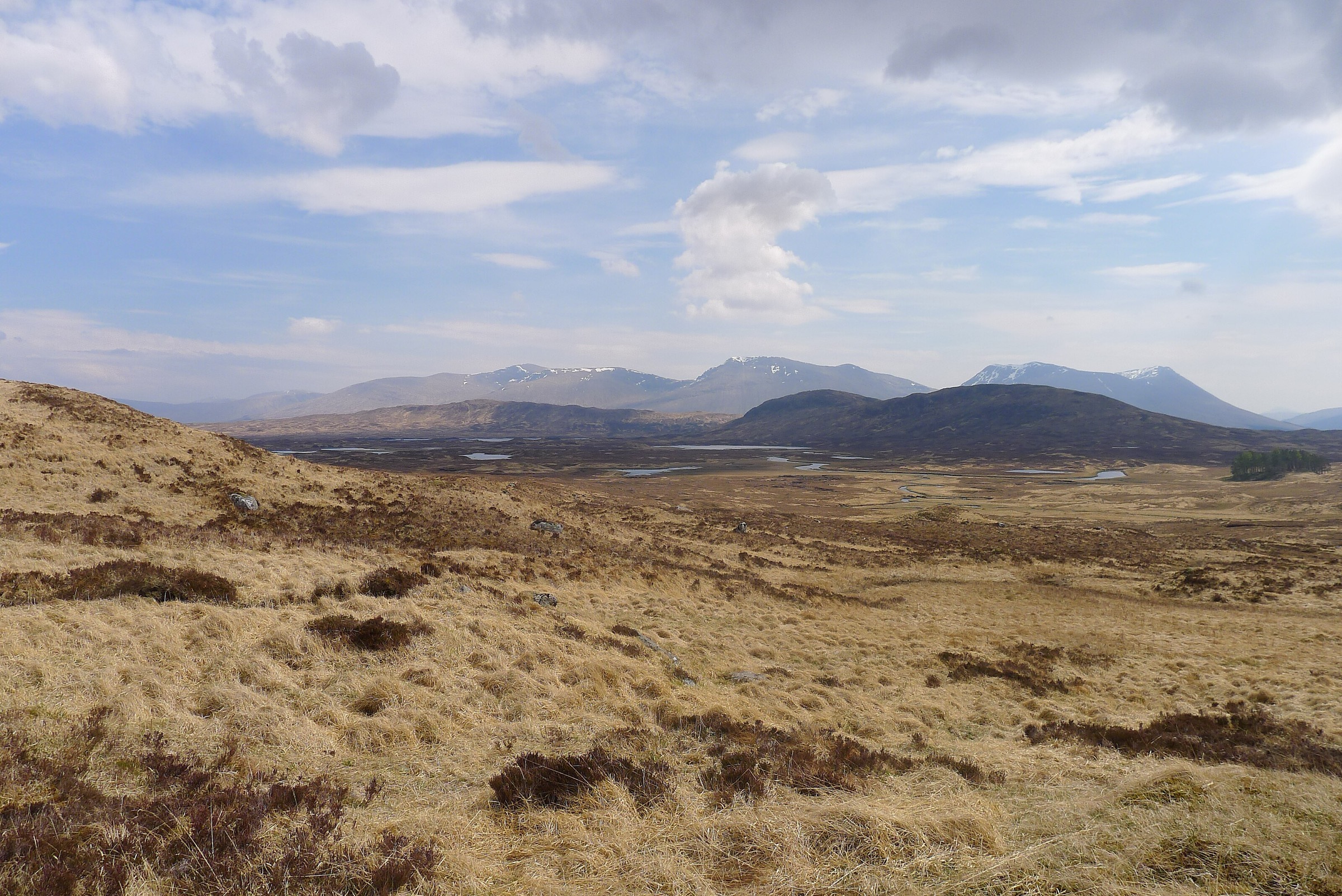 Rannoch Moor seen from the West Highland Way in the Scottish Highlands