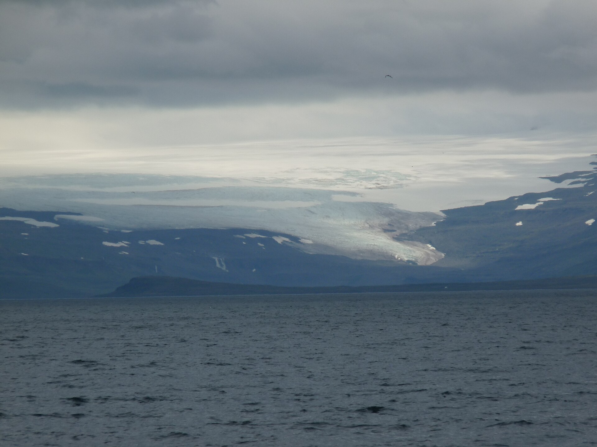 Drangajökull viewed across the water from Jökulfirðir