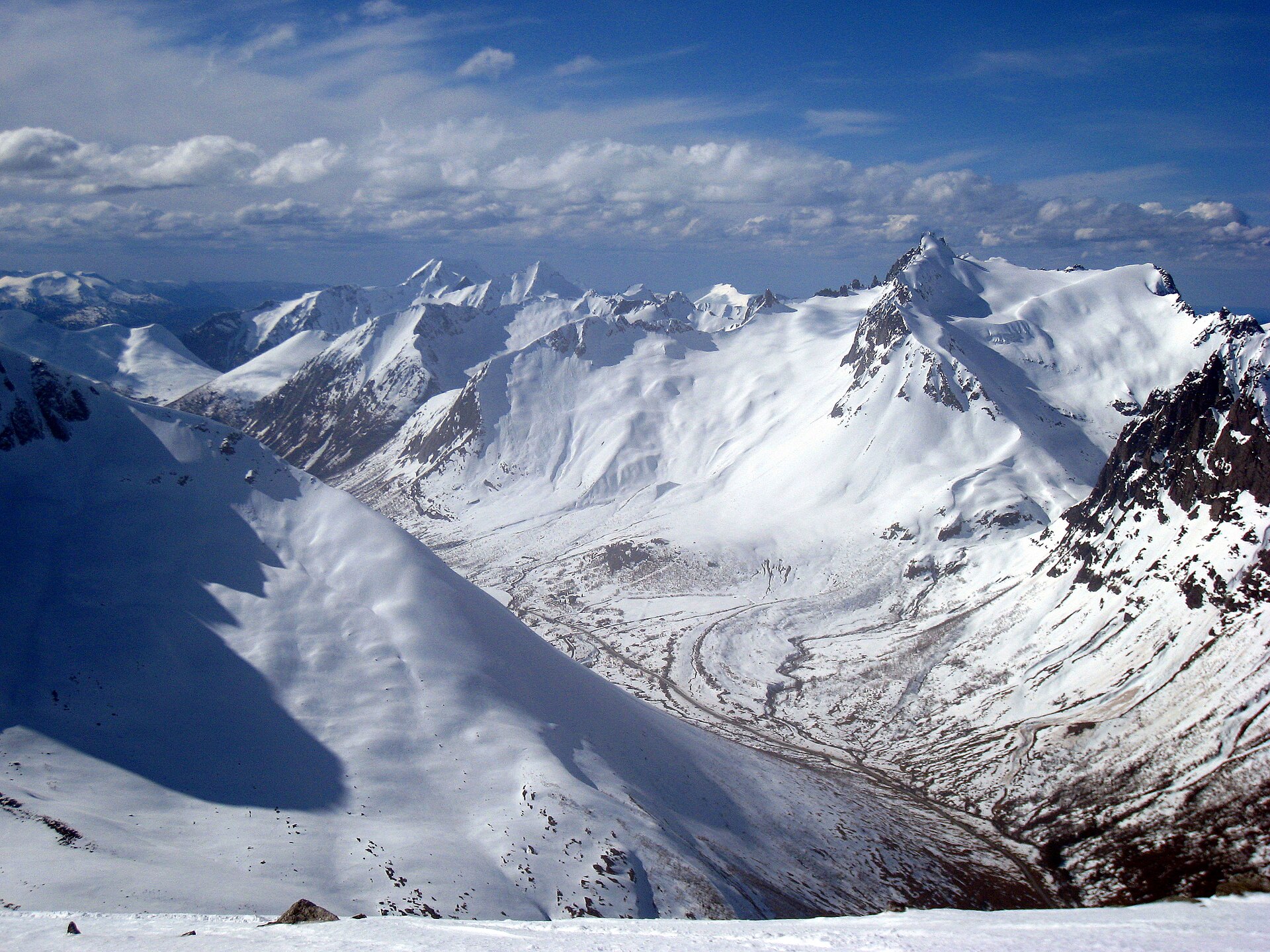 Snow-covered peaks of the Sunnmøre Alps in winter