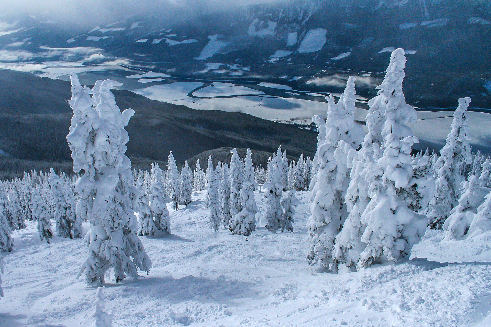 Des « fantômes de neige » profondément ensevelis au-dessus de la vallée du Columbia, à Revelstoke