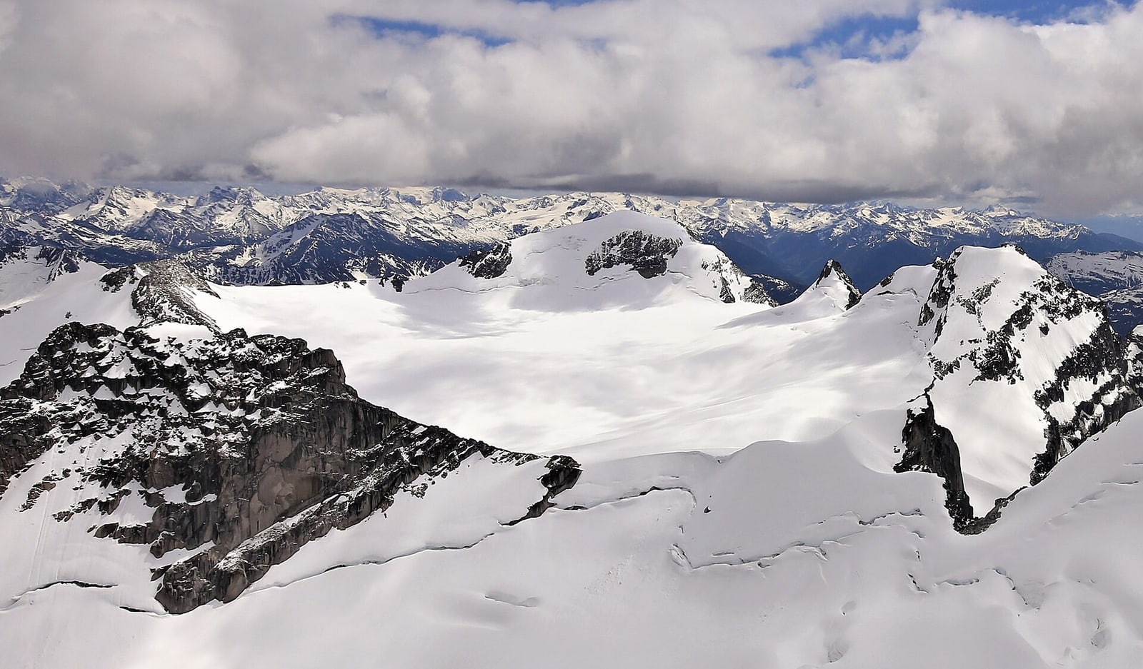 The steep north face of Howser Peak in the Purcell Mountains