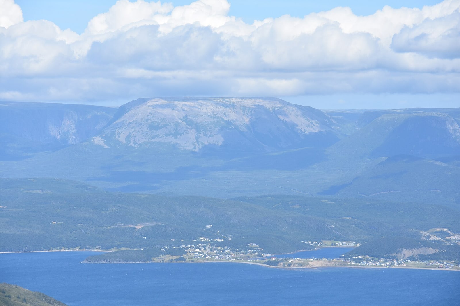 Gros Morne and Bonne Bay viewed from the Tablelands