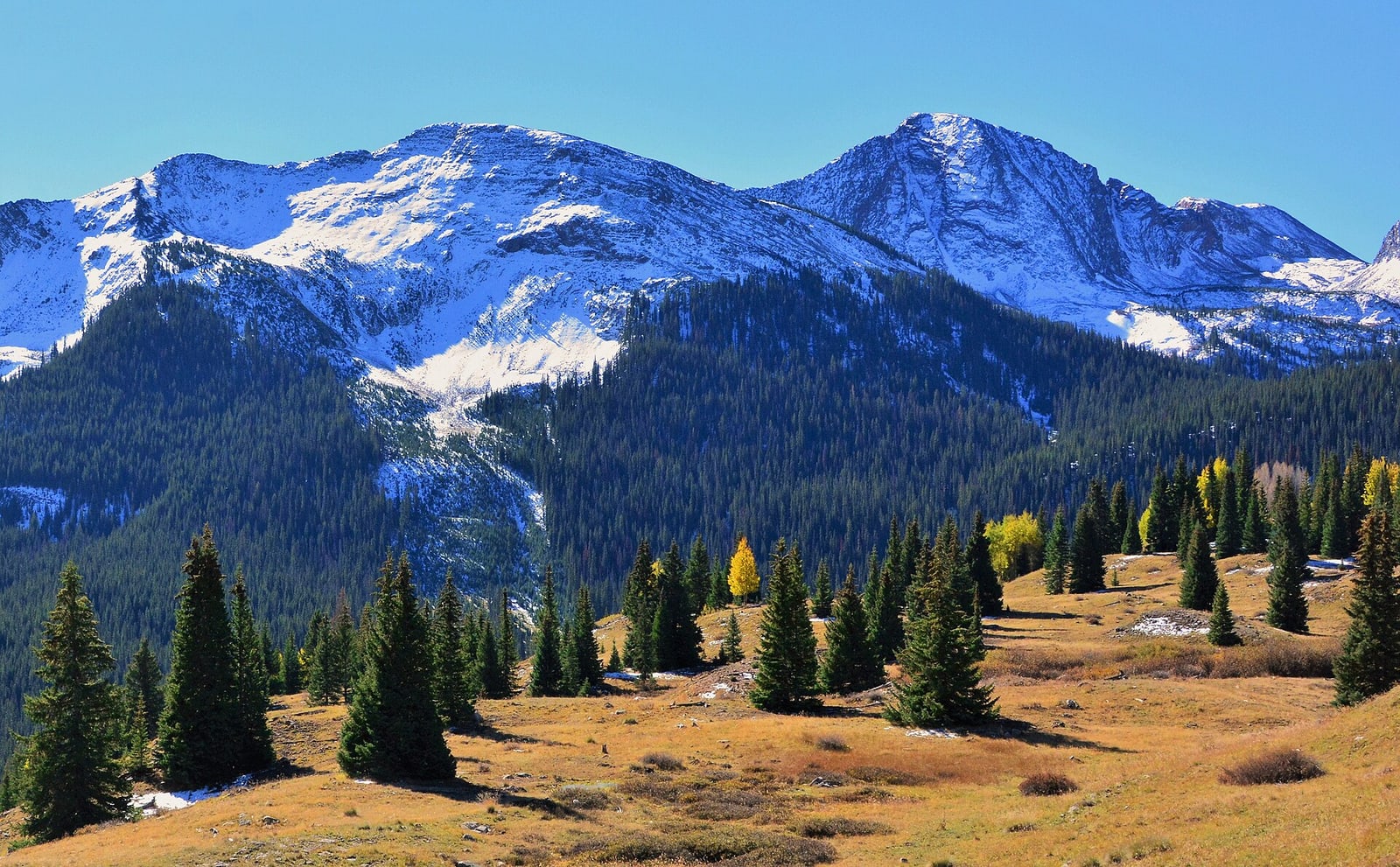 Snowdon Peak and a neighbouring 12,628-foot summit in the San Juan Mountains