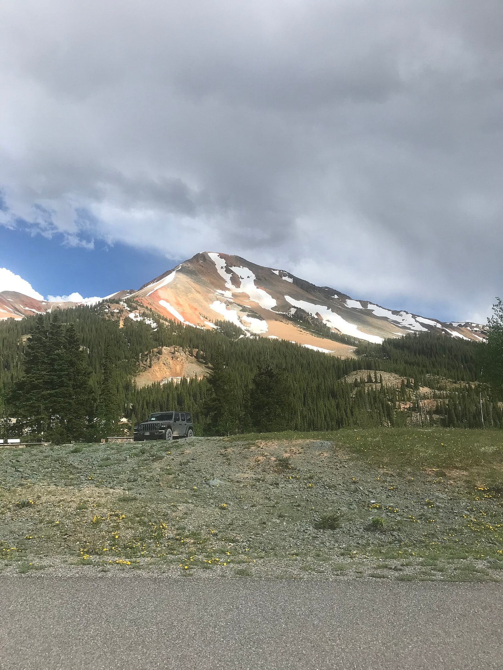 The mineral-coloured slopes of Red Mountain in Colorado’s San Juan Mountains